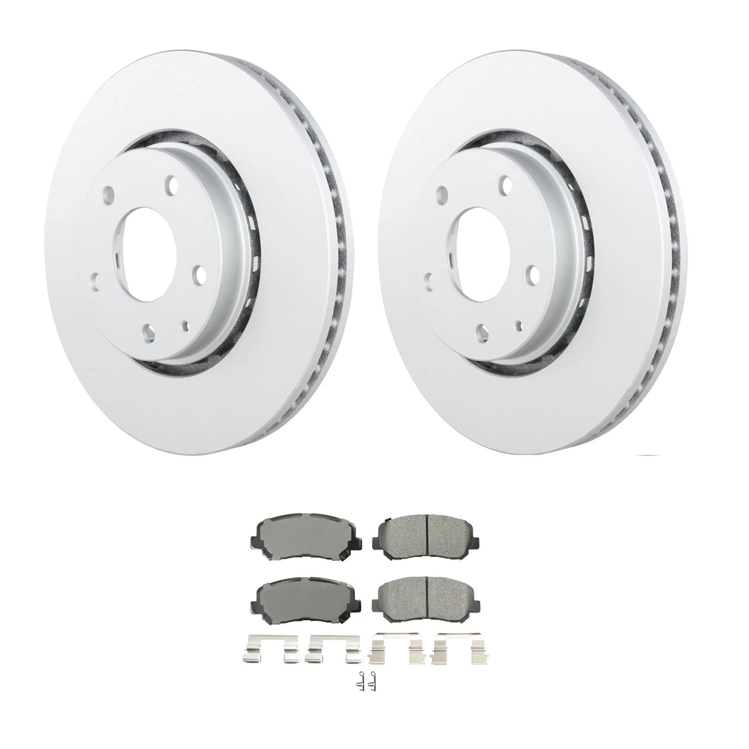 Front Rotors & Akebono ProACT Brake Pads Kit for Mazda CX-5 (2013–2021)