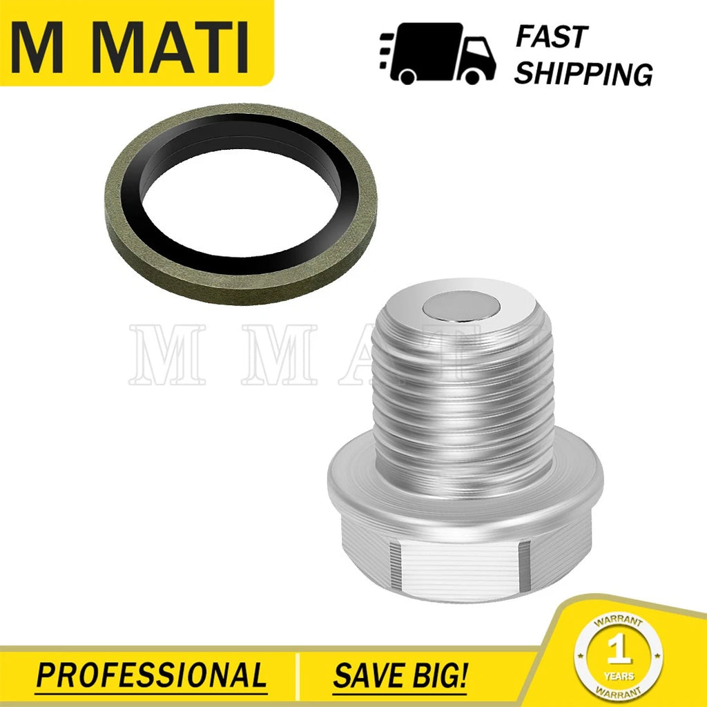 Oil Drain Plug Bolt Gasket for Suzuki GSX-R600 GSX-R750 GSX-R1000 (2001–2023) 09247-14036 09168-14004
