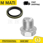 Oil Drain Plug Bolt Gasket for Suzuki GSX-R600 GSX-R750 GSX-R1000 (2001–2023) 09247-14036 09168-14004