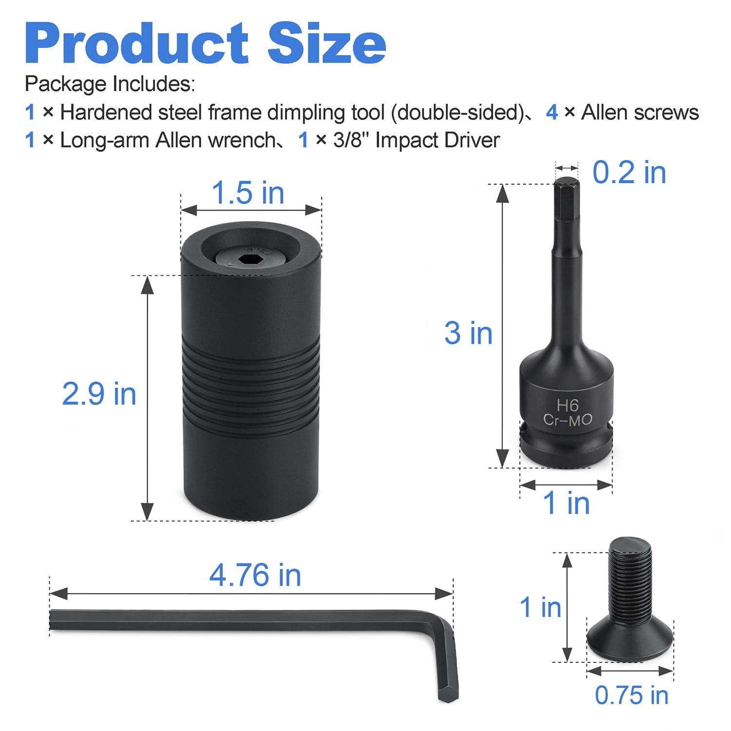 Dimple Tool for Professional Door Frame - Double-Sided Hardened Steel