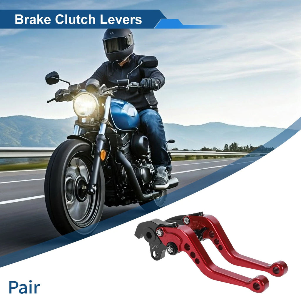 Long Brake Clutch Levers for Honda VFR1200F (2010–2014) Red 1 Pair