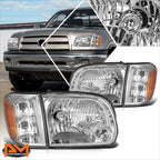 OE Style Headlights for Toyota Sequoia/Tundra (2005–2007) Chrome/Amber