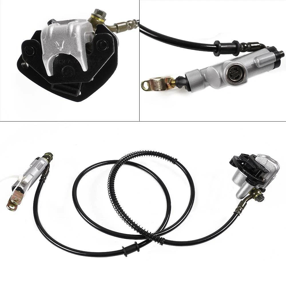Rear Hydraulic Brake Caliper Assembly and Disc Rotor Kit for ATV 50-125cc