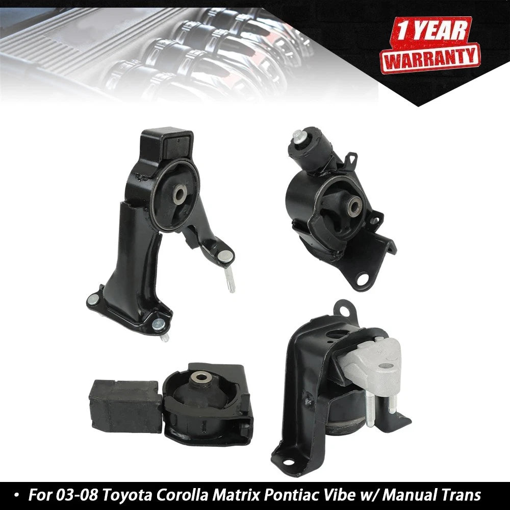 Engine and Transmission Mounts for Toyota Corolla (2003–2008)