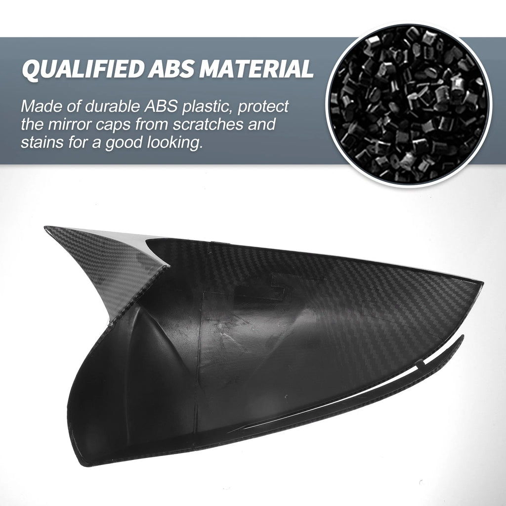 Pair Rearview Mirror Cover Overlay Black Carbon Fiber for Hyundai Tucson (2022–2024)
