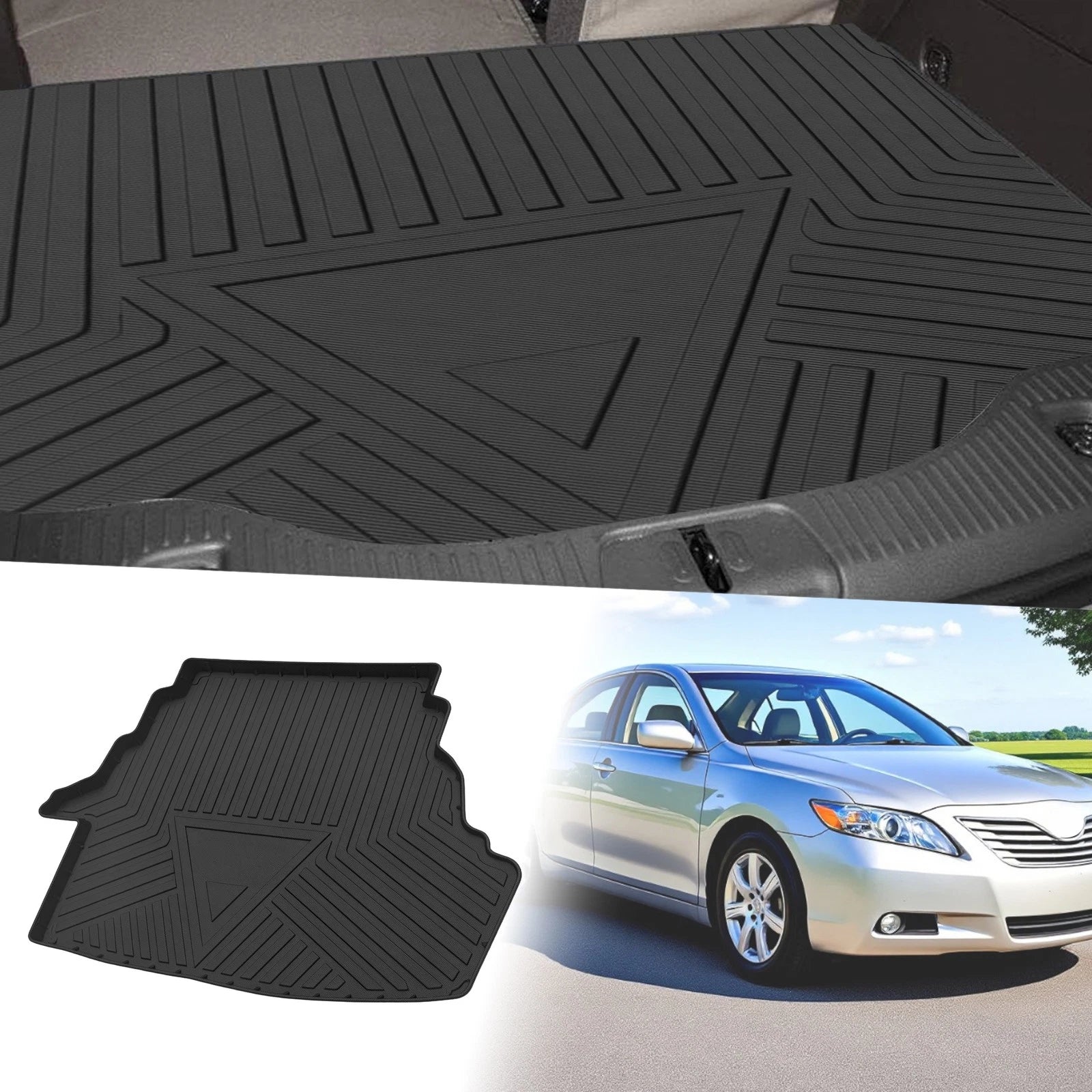 Flat Face Cargo Liner Rear Trunk Mat for Toyota Camry (2006–2011) TPE