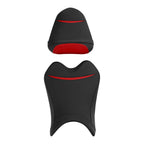 2X Black Red Two Piece Seats for Yamaha YZF R6 (2008–2016)