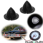 2PC Smoke White LED Backup Light for Chevrolet Impala Bel Air Biscayne (1960–1961)