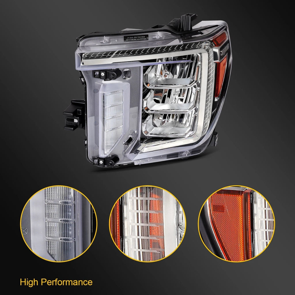 Left LED Headlight for GMC Sierra 2500HD 3500HD (2020–2023)