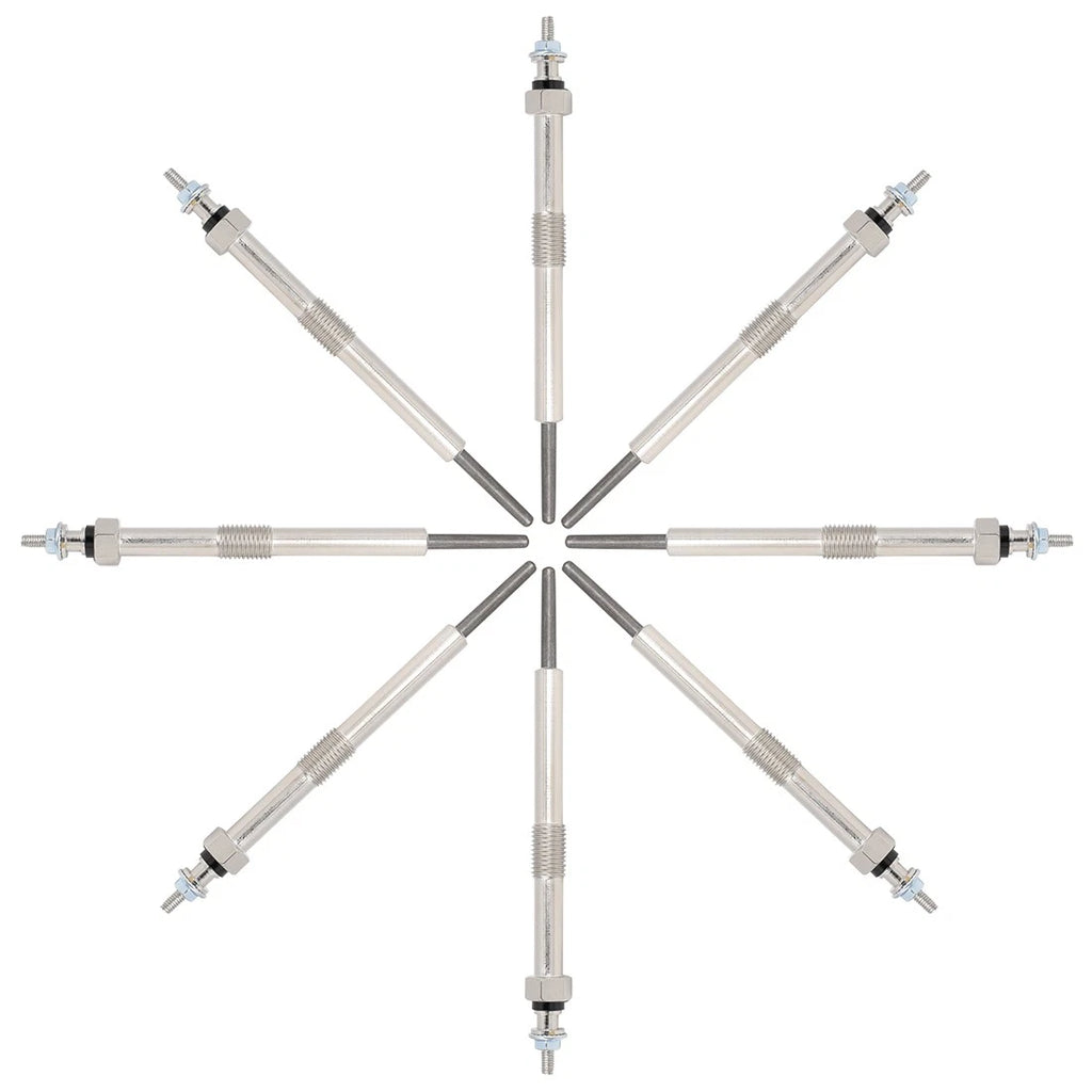Set of 8 Diesel Heater Glow Plugs for Chevy Silverado, GMC Sierra 3500 (2006–2010)