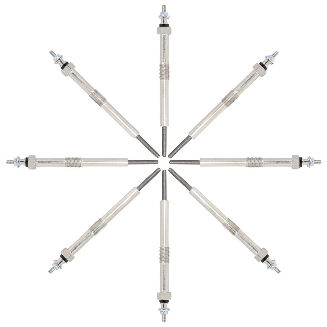Set of 8 Diesel Heater Glow Plugs for Chevy Silverado, GMC Sierra 3500 (2006–2010)