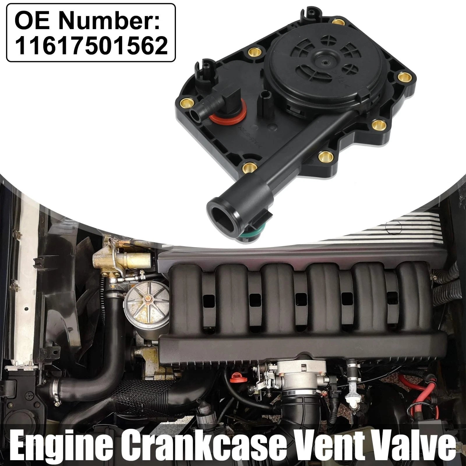 PVC Engine Crankcase Vent Valve for BMW 740i 530i 740iL (1993–1995)