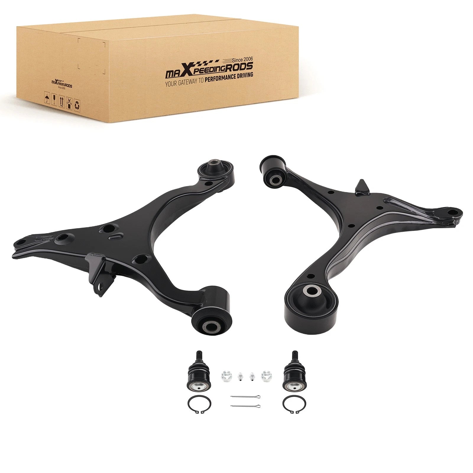 Set of 4 Front Lower Control Arms + Ball Joint for Honda Civic (2001–2005)