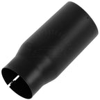 Stainless Steel Black Angle Cut Exhaust Tip for Universal Fit (4" Inlet, 5" Outlet)
