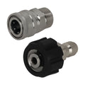 Set of 2 High Pressure Washer Adapter M22-14mm to 3/8" Quick Connector