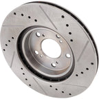 Disc Brake & Pad Kit for Acura RL (2005–2012) Cross-drilled Slotted