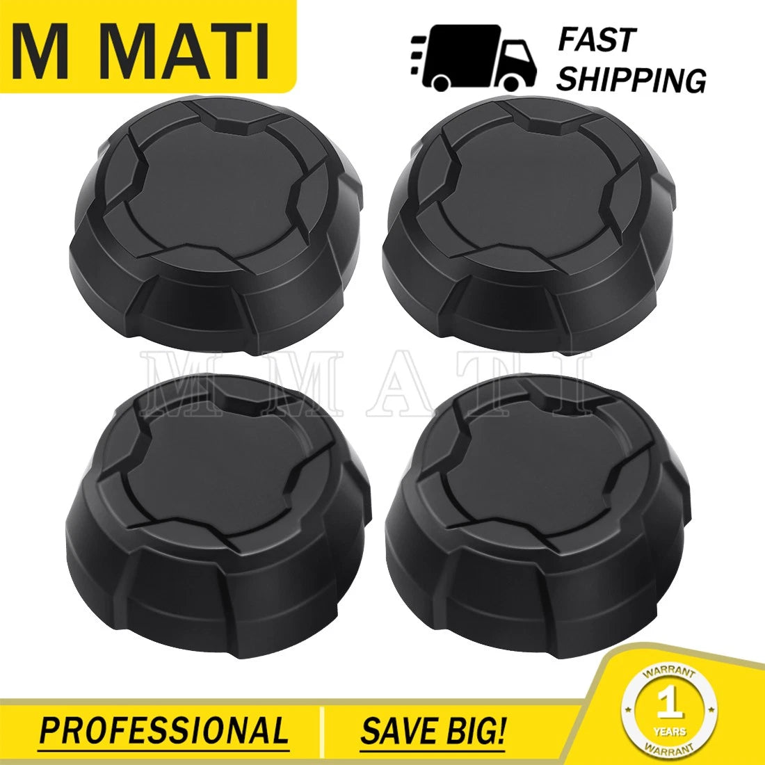 4X Wheel Rim Caps for Polaris Ranger SP 570 Premium NorthStar (2022–2024)