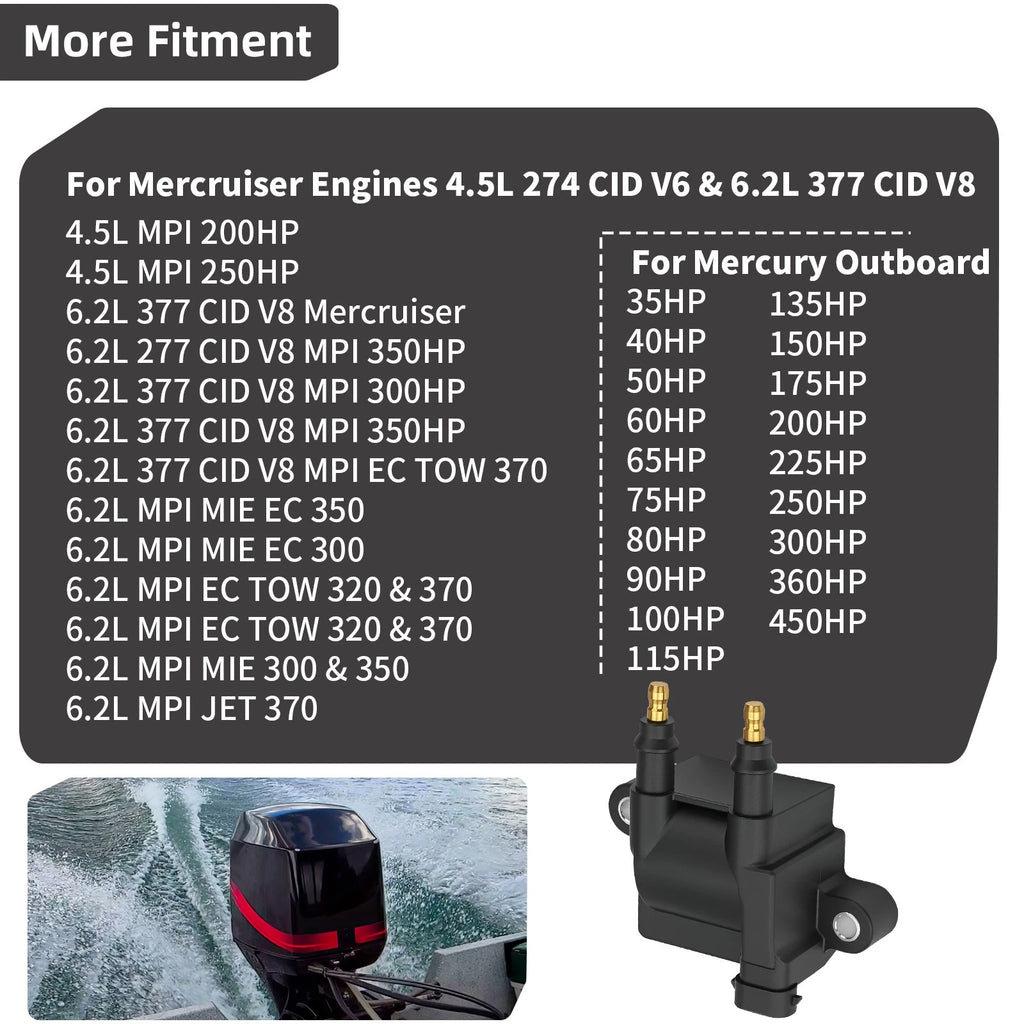 Ignition Coil for Mercury Outboard 135HP 150HP 175HP 200HP (8M0044991 8M0029482)