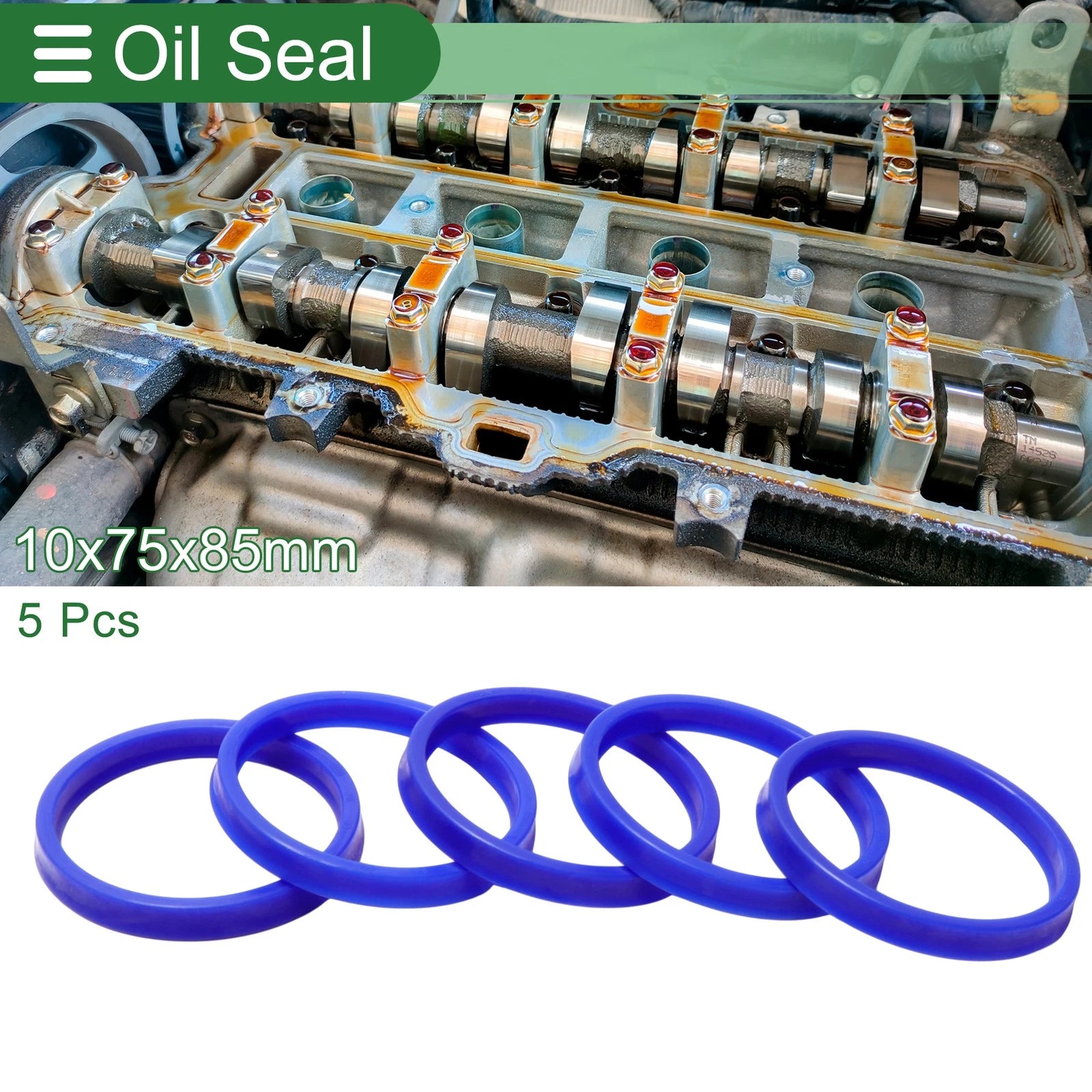 Set of 5 Oil Seal Rotary Shaft Seal 75x85x10mm High Pressure for Various Models