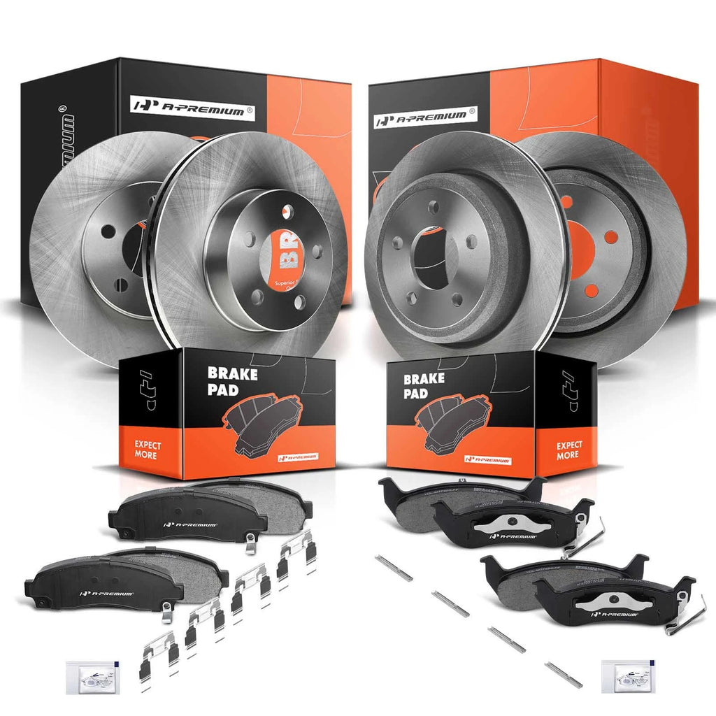 Set of 4 Disc Brake Rotors & Ceramic Pads for Ford Ranger (2010–2011)