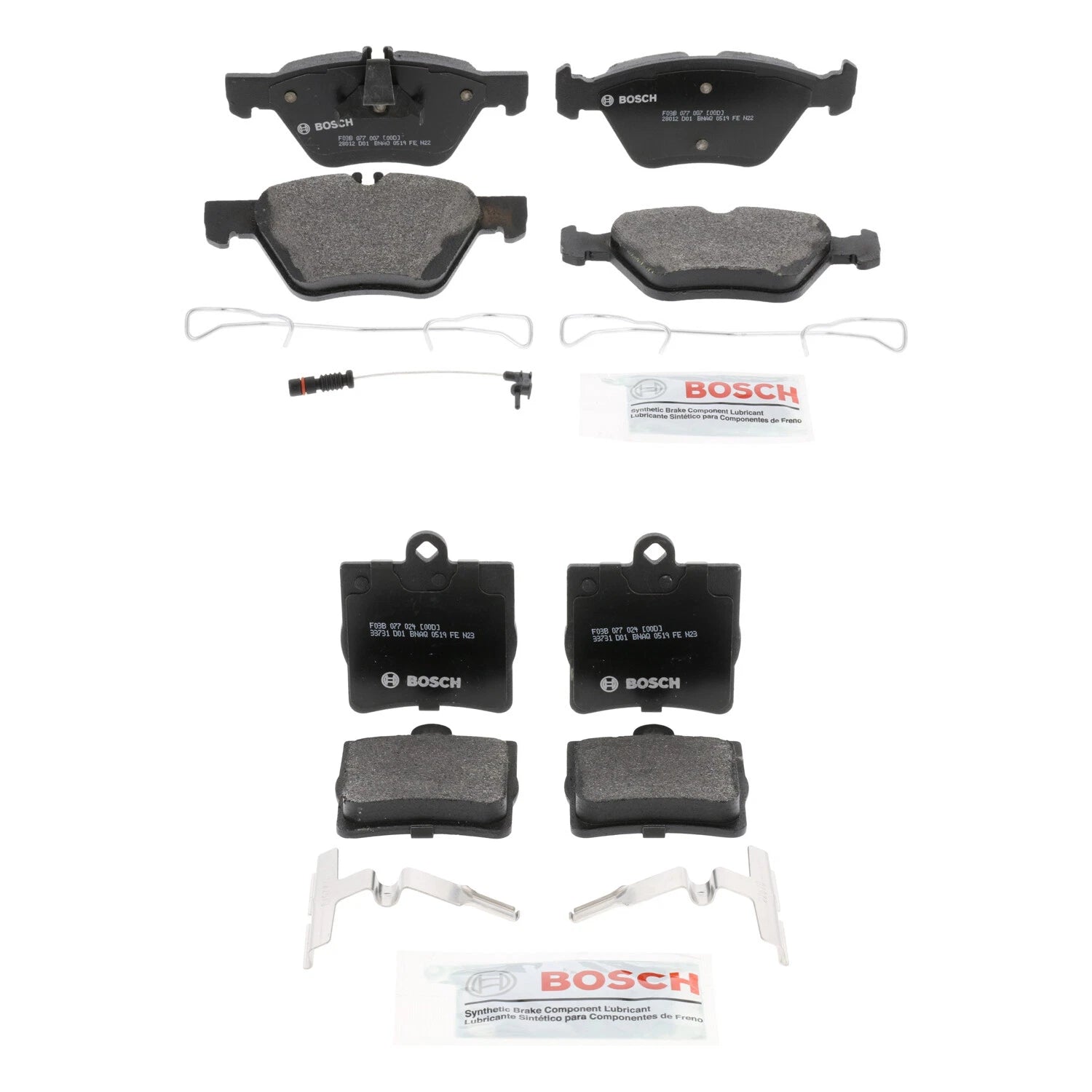 Bosch Quietcast Disc Brake Pad Kit for Mercedes SLK320 (R170)