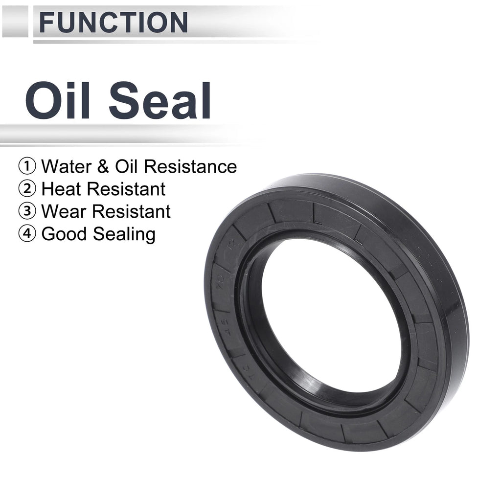 Set of 5 Oil Seal Rotary Shaft Seal NBR Rubber 45x70x12mm