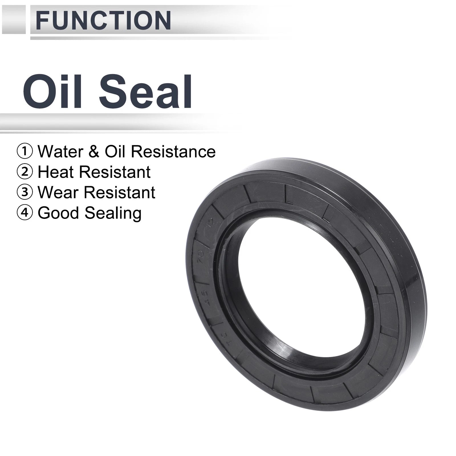 Set of 5 Oil Seal Rotary Shaft Seal NBR Rubber 45x70x12mm