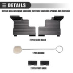 Sunroof Track Repair Kit for Ford Edge (2007–2014) - Aluminum Alloy Black