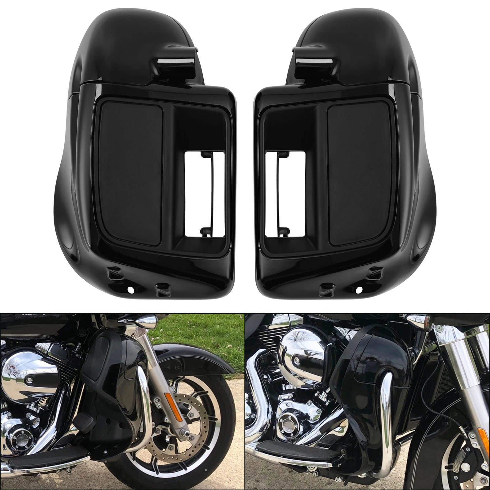 Lower Vented Fairing with 6.5" Speaker Box Pod for Harley Touring Glide (2014–2024)