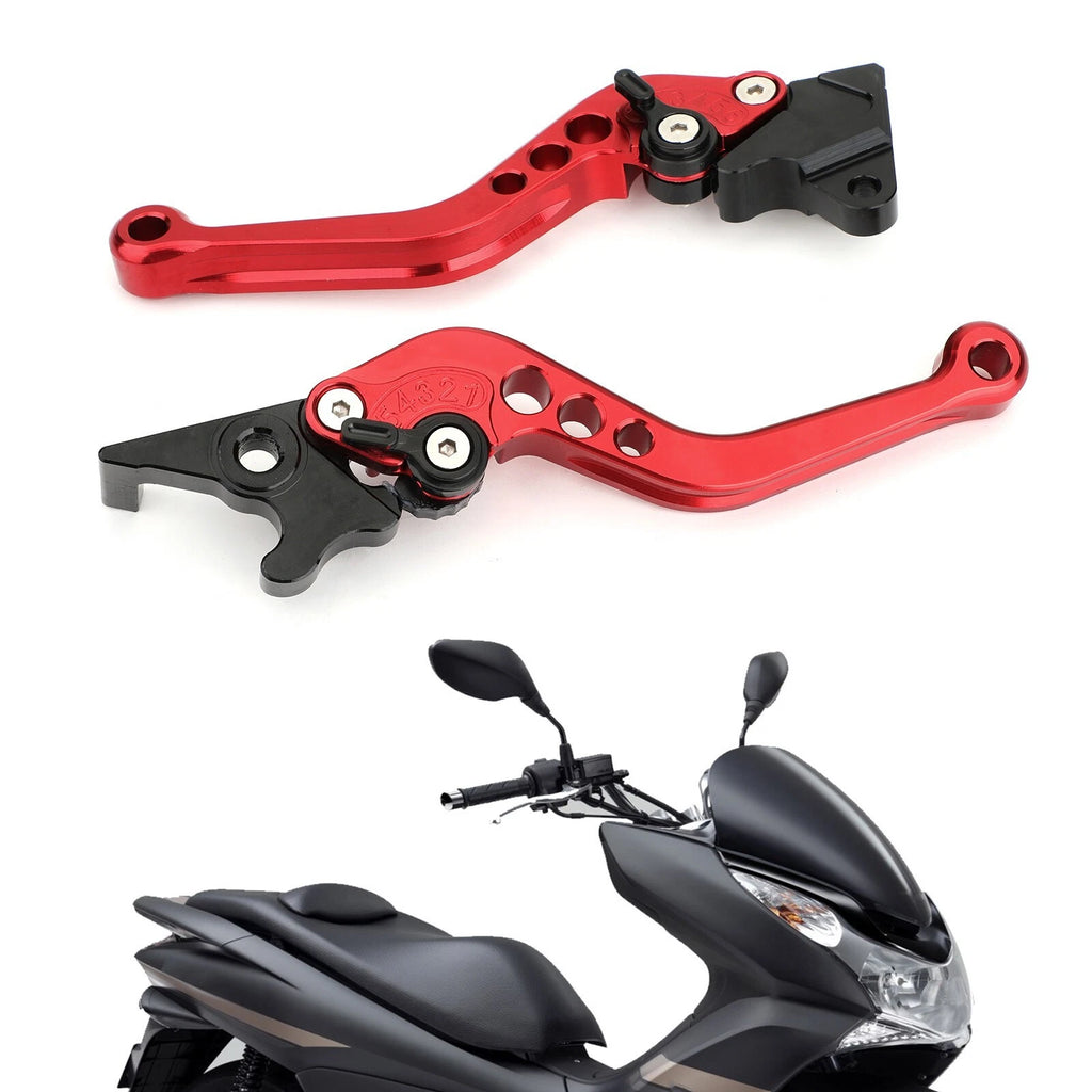 Set of 2 Aluminum Brake Clutch Levers for Honda PCX 125 (2011–2023) Red