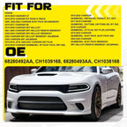2X Fog Light Grille Covers for Dodge Charger (2015–2023)