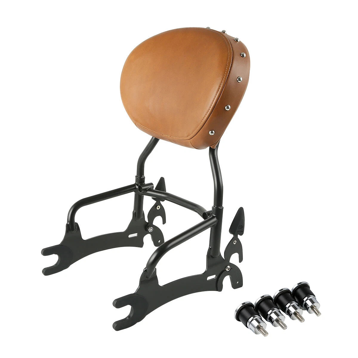 12" Black Sissy Bar Backrest Mount Spool for Indian Chief (2014–2023)