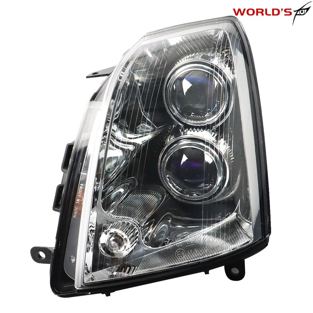 LH Headlight for Cadillac STS (2005–2011) Halogen Black Housing Clear