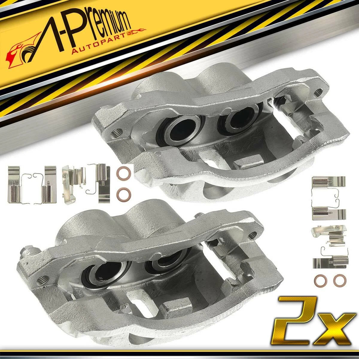 Pair Rear Brake Calipers for Chevrolet Express 3500 GMC Savana (2003–2008)