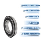 Deep Groove Ball Bearings 6215NR2RS for Scooter Skateboard (75x130x25mm)