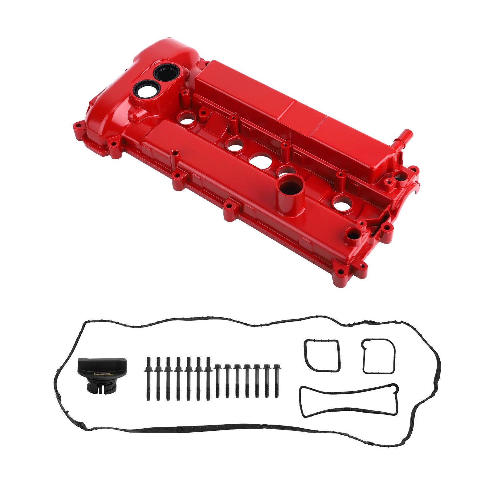 Aluminum Red Valve Cover w/Gasket for Ford Focus 2014-2018 Ecosport 18-21 2.0L