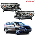 Set of 2 Halogen Headlights with LED DRL for Honda CR-V (2015–2016)