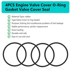 Valve Cover O-Rings Gasket for Yamaha Grizzly ATV (1998-2001, 2003-2008)