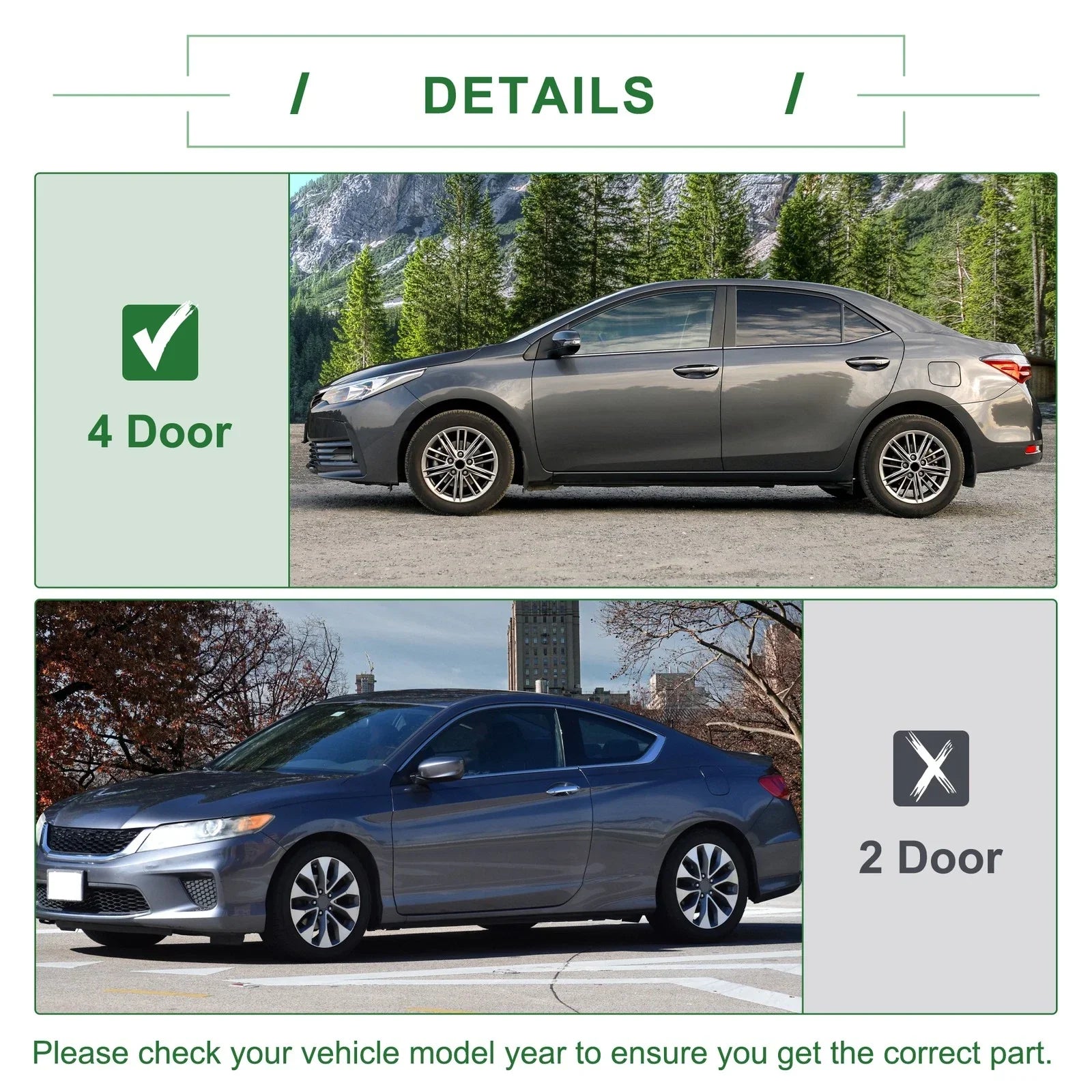 4 x Weatherstrip Window Seal for Honda Odyssey (2005-2008) PVC