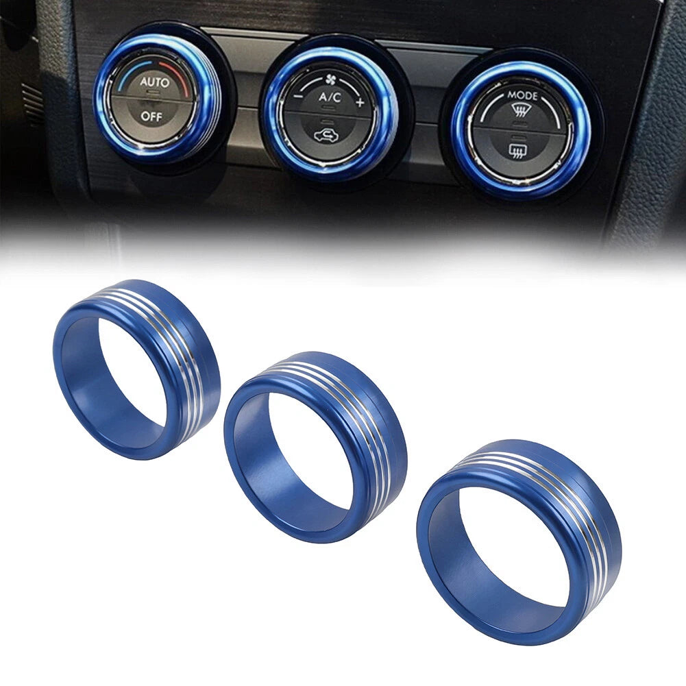 Set of 4 AC Climate Control Knob Ring Covers for Subaru Forester XV Crosstrek WRX STi (AU)