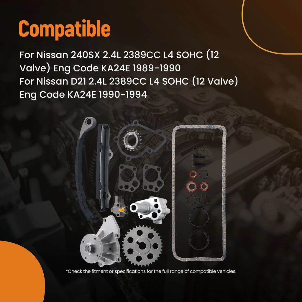 Engine Timing Chain Set for Nissan 240SX 2.4L KA24E (1989–1990) 76037