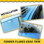 Set of 4 Windshield Rubber Molding Seal Trim for Universal Fit