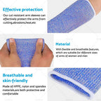 Cut Resistant Sleeves for Arm Protection - 4 Pair, 4 Colors