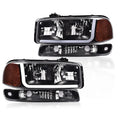 LED DRL Headlights with Bumper Lamps for GMC Sierra Yukon (1999–2007)