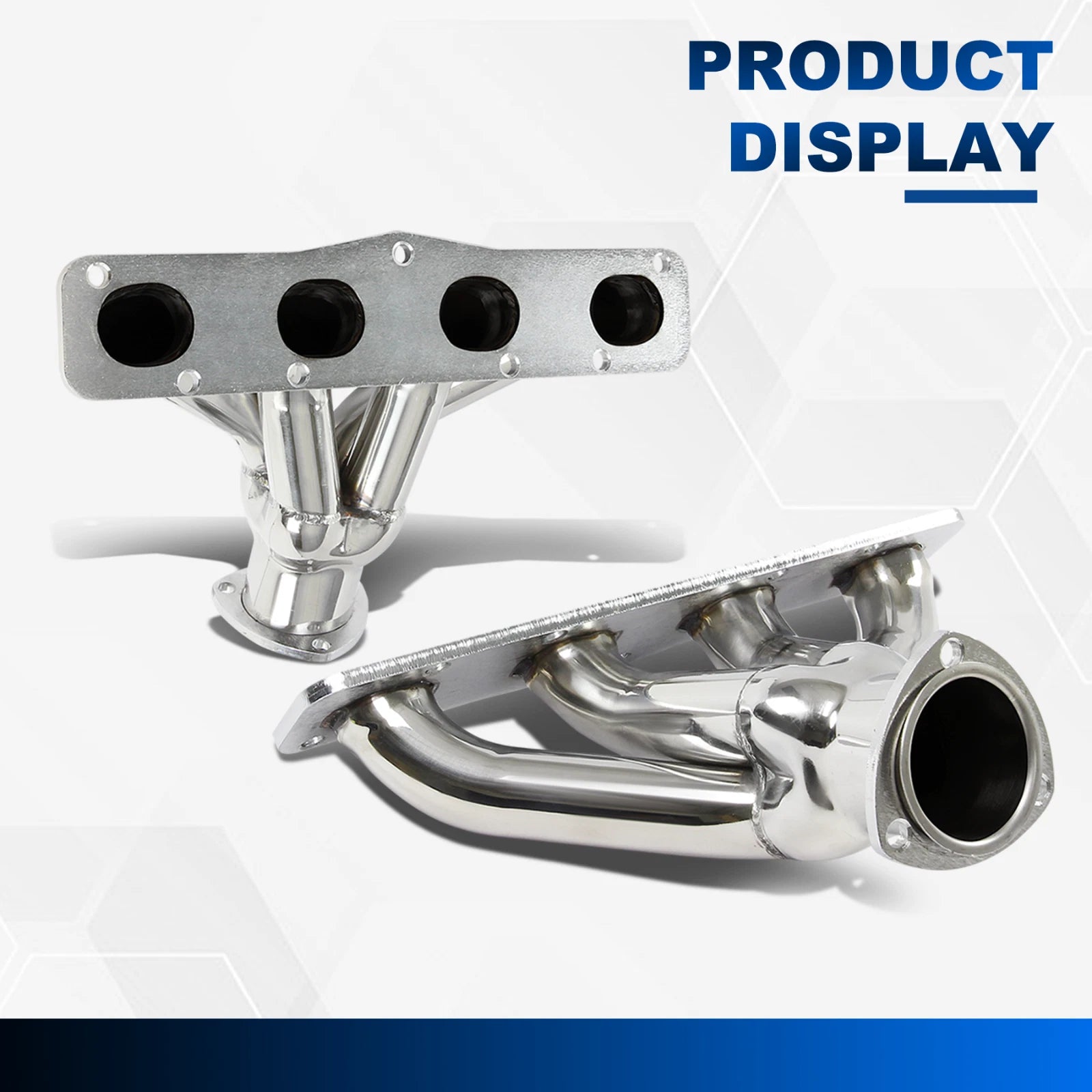 Stainless Steel Shorty Exhaust Header for Chrysler Hemi V8 354 392 (1951–1958)