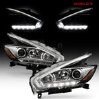 Set of 2 Halogen Headlights with LED DRL for Nissan Murano (2015–2018)