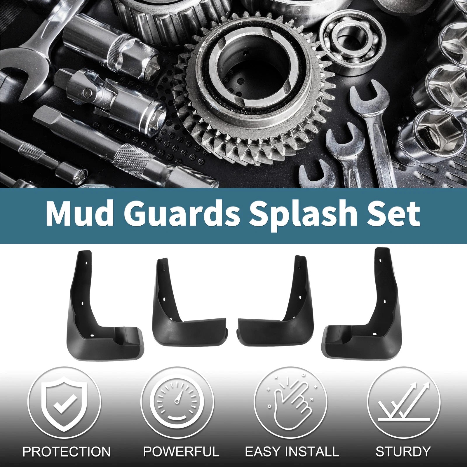 Set of 2 Mud Flaps Splash Guards for Toyota Previa XR50 (2006–2021)