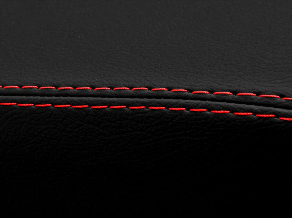 Leather Console Lid Armrest Cover for Dodge Neon (2000–2005) Red Stitch