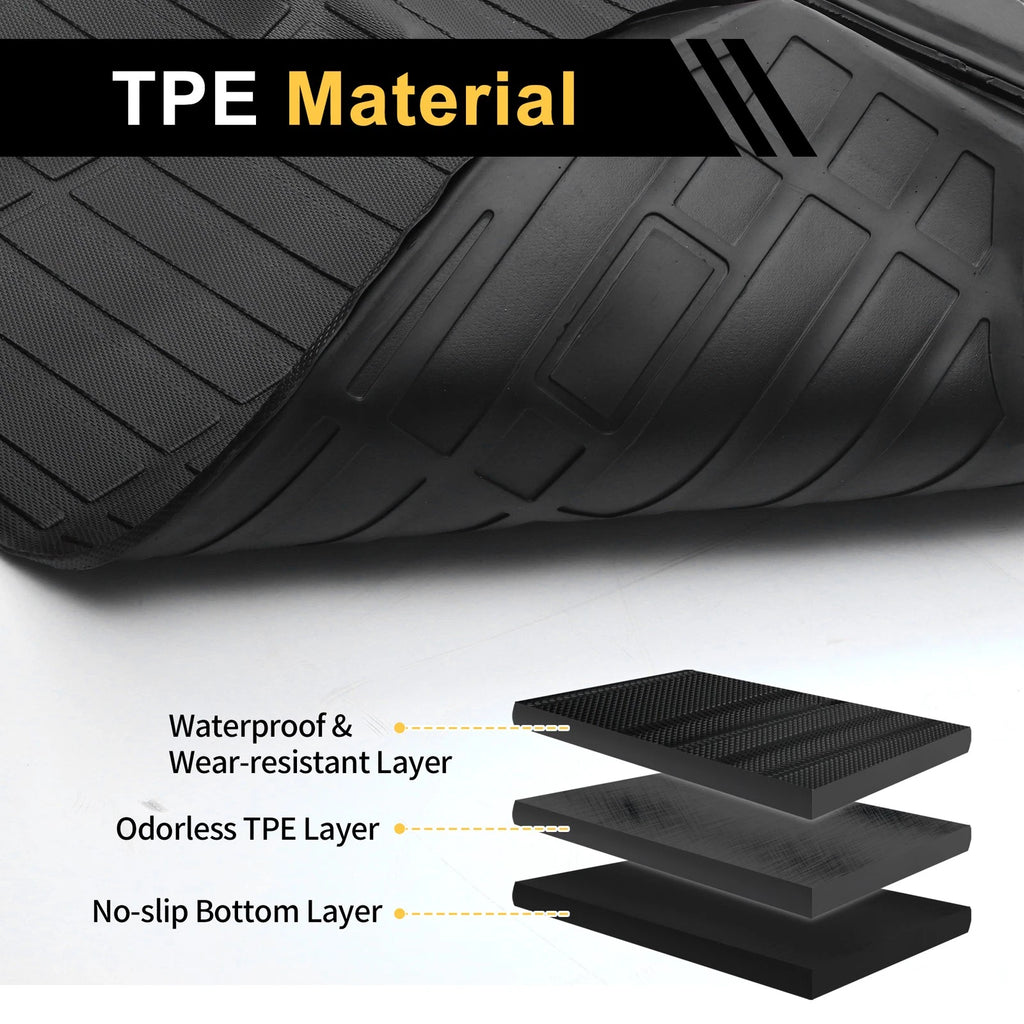 Cargo Liner Rear Trunk Mat for Hyundai Tucson (2022–2024) TPE Stripe Pattern