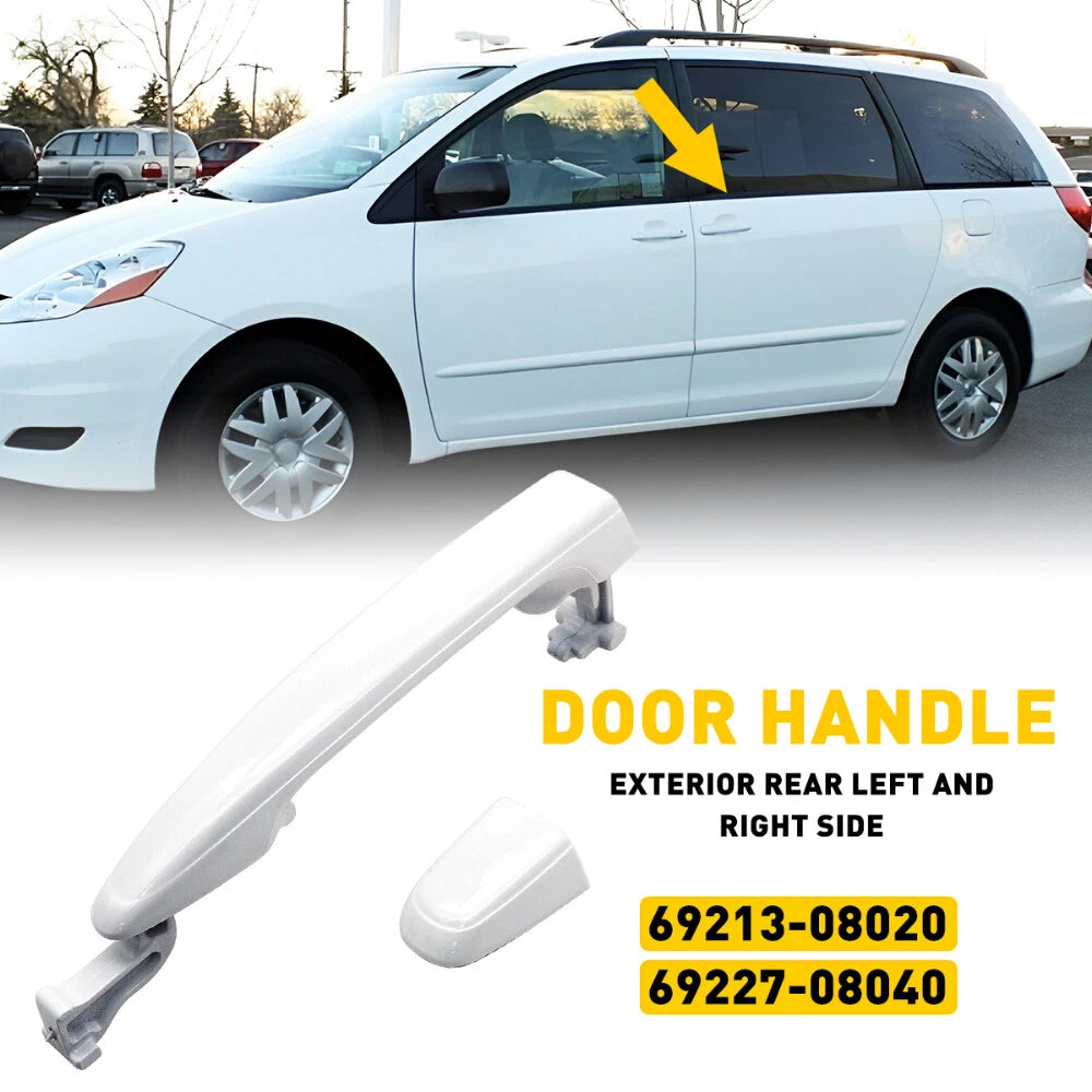Set of 2 Exterior Door Handles for Toyota Sienna (2004–2010) White